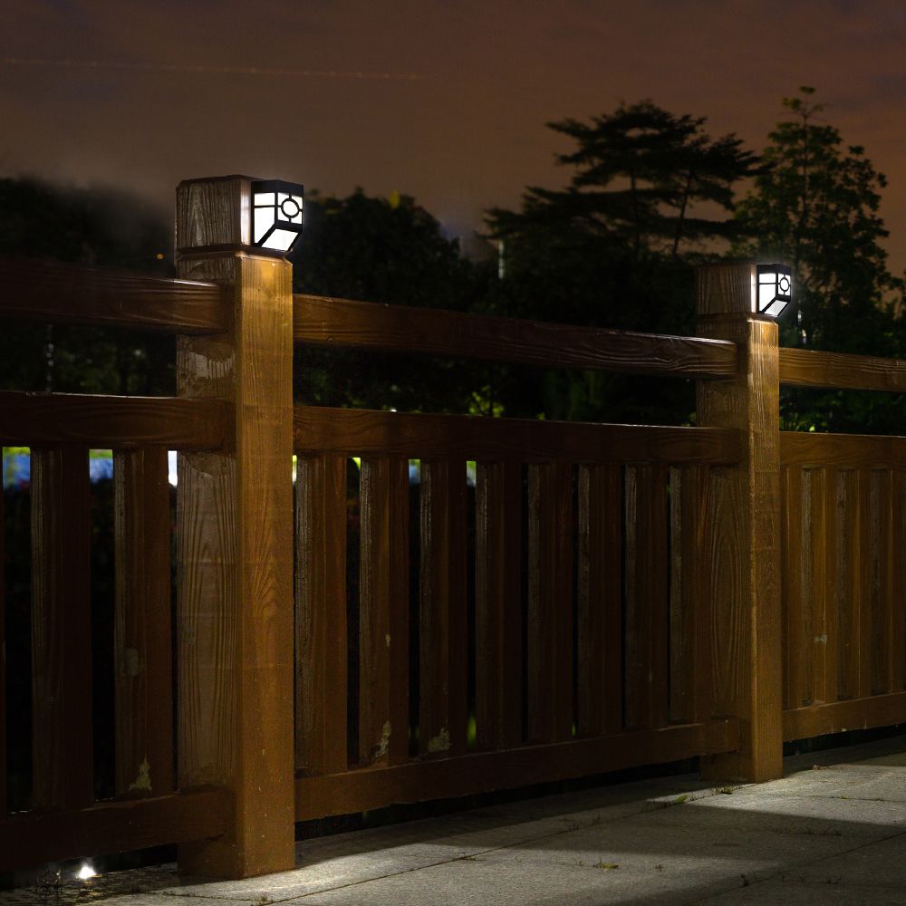 2 pcs/lot solar charging wall light outdoor garden landscape decoration Retro courtyard LED atmosphere light intelligent light control outdoor waterproof white light view 2